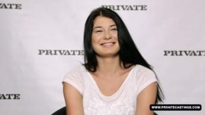 Pulling her hair and cumming on her belly like a boss