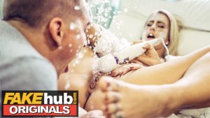 Fakehub inked Latina MILF squirts while penetrated after a blowjob